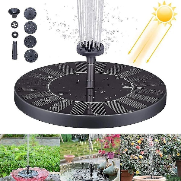 Solcelled Fontene Pumpe 1.4W 190L Neddykbar Damppumpe