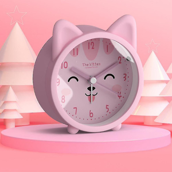 Søt Katt Trykt Alarmklokke Digital Klokke Med Nattelys For Barn