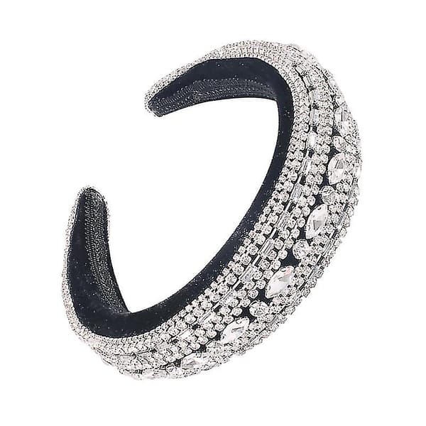Retro Bredde Bryllupshårtilbehør Stilige Brudeskroner Rhinestone Hodeplagg