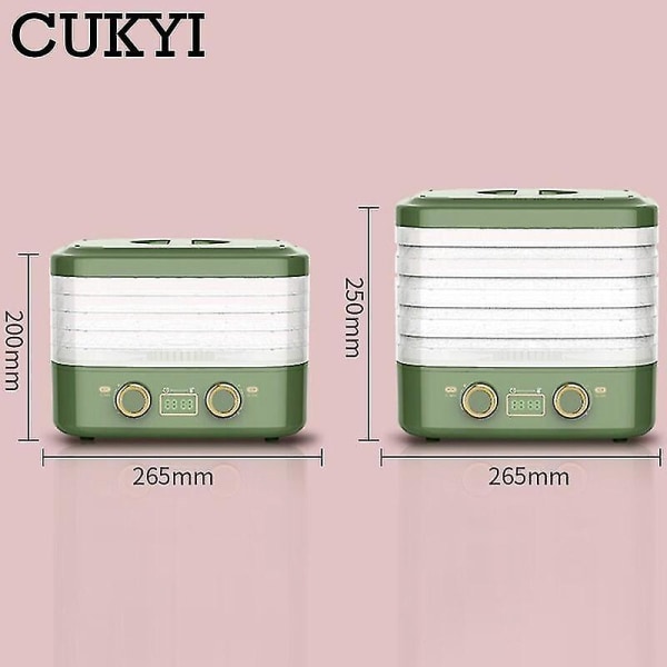 Cukyi husholdning tørket frukt Maker Food Dryer Dehydrator