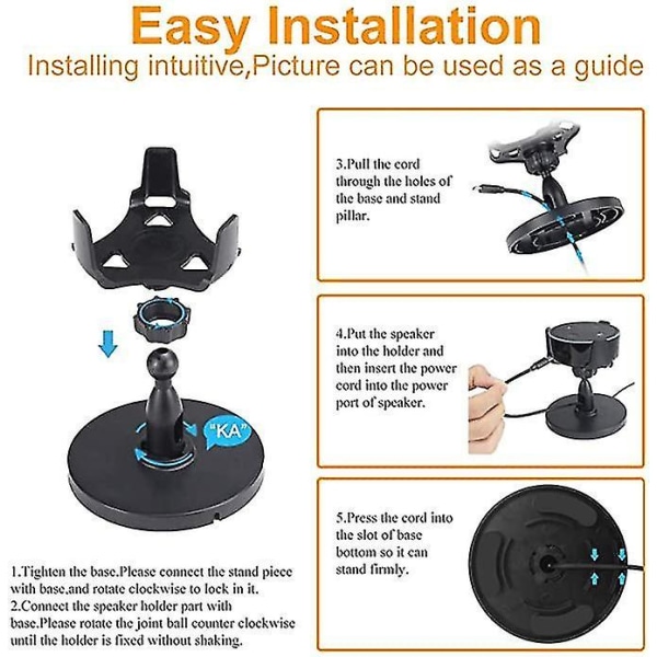 Bordholder Echo Dot 3. generasjon Skrivebord 360 Justerbar