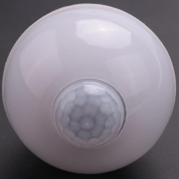 E27 LED-pære med PIR-bevegelsessensor, Globe-pære, 5W