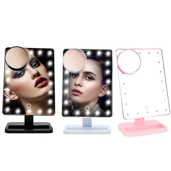 Suurennuslasi LED Kosketusnäyttö Makeup Mirror 20 Led Kosmetiikka