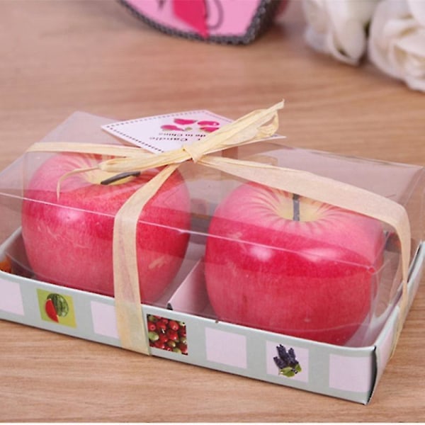 2 stk Rød Æble Appelsinskimmel Duftlys Julegaver b458 | Fyndiq