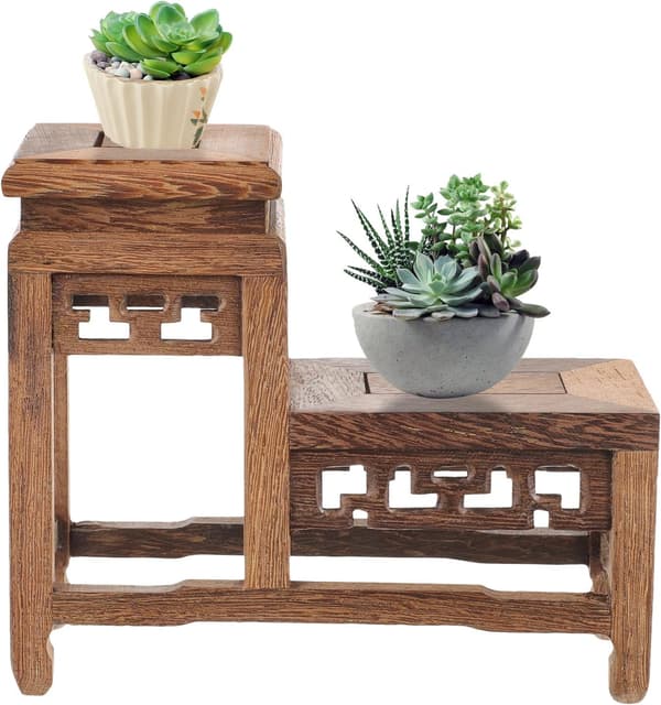 Kaffe Tre Stativ for Utstilling Bonsai Holder Håndverk Base Solid Struktur Stabile Støttepunkter