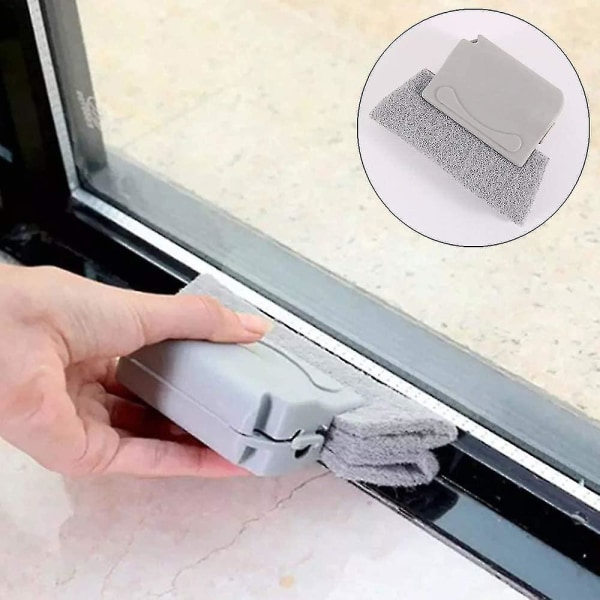 Monikäyttöinen Groove-puhdistusharja Magic hankaustyynyharja ovikiskon ikkunaan (vihreä 4kpl)