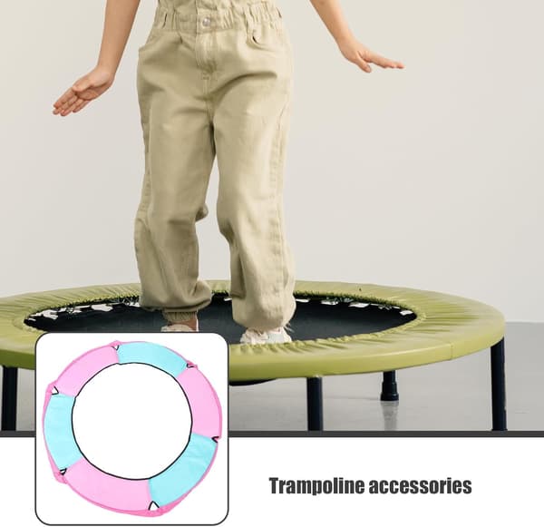 Trampolinfjäderskyddsdyna med skumkantskydd, 1,2 m diameter utomhusstudsmatta säkerhetstillbehör