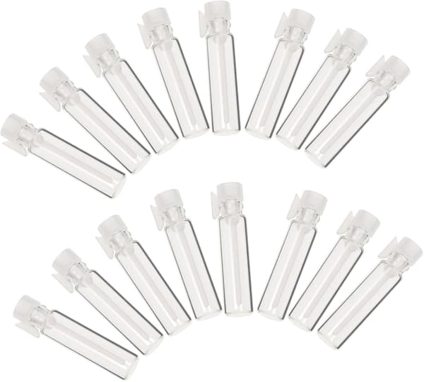 100 stk 1 ml mini parfymeprøveflasker glass påfyllbare kosmetiske underflasker