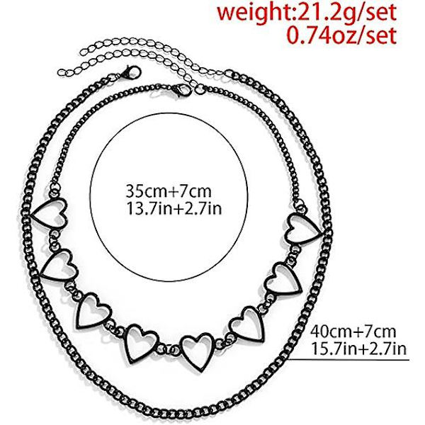 Punk Gothic Choker-halskjeder for kvinner og tenåringsjenter - Enkle motetilbehør for sjarmerende smykker