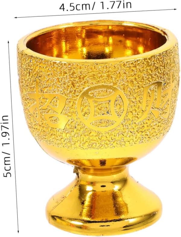 6 stk. offerkopp dekorative buddhistiske drikkeglass for tilbedelse tempelbruk multifunksjonell