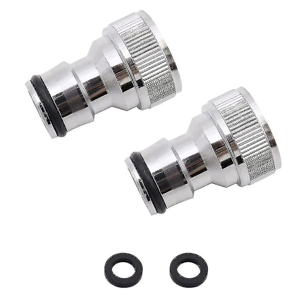 -2-pack 1/2 tum Kranmunstycke Universal Koppar Silver Krankopplingar Trädgårdsslang Till Krananslutning Kopplingar Kranadaptrar För Köket