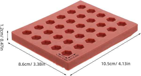Mini mursten silikoneform sekskantet form til gør-det-selv miniature byggeprojekter simulations murstensmodelforme