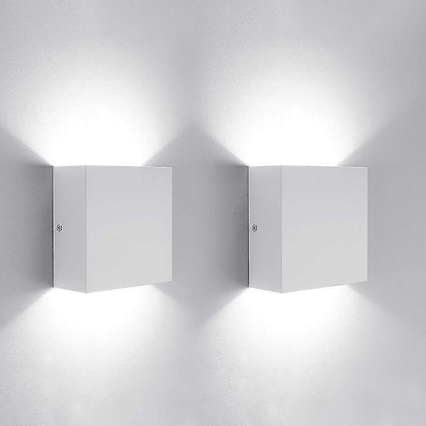 2-pak Moderne Vegglampe LED Hvit Svart Dimbar Tofarget