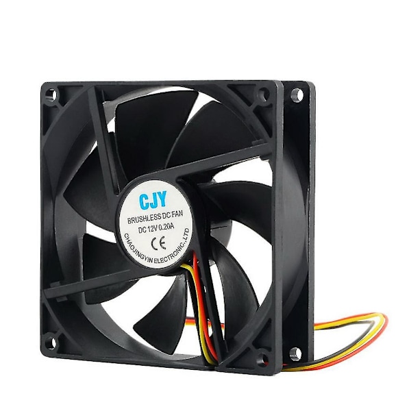 12V 3-polet 9cm CPU Kølepladeblæser DC 65 CFM