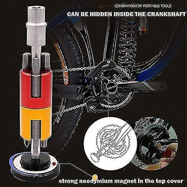 Multiverktøysett for sykkel usynlig multifunksjonsverktøy for vei og terrengsykkel
