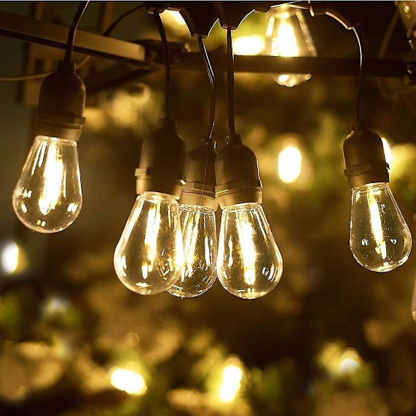 Maailmapallo-ulkokattokruunut 5m 10 lamppua S14 Edison LED
