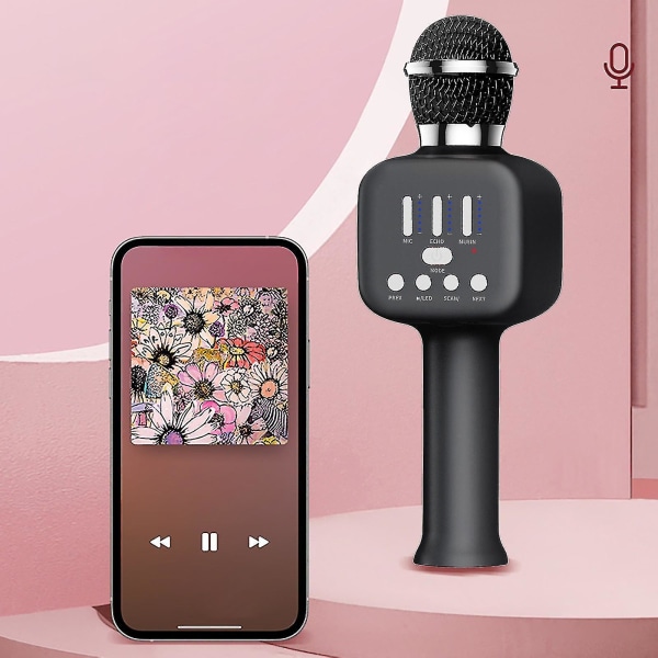 Kapacitans Trådløs mikrofon Bluetooth-højttaler Alt-i-en maskine Karaoke video- og lydudstyr med Rgb-lyseffekt kan tilsluttes i Tw-s