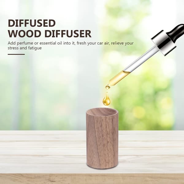 3 stk. bil æterisk olie aroma diffuser indretning til bilinteriør brug aromaterapi træ diffuser