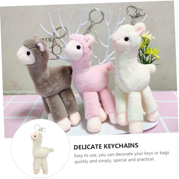 Alpaca Nøglering Vedhæng Kæde Kreativ Nøglering Zinklegering Taske Dekorationer Charm