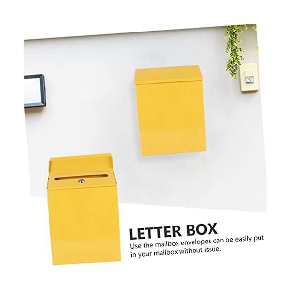 1 stk postkasse med lås vegghengende nøkkel hengende boks er egnet for små postkassebrev med jerndør