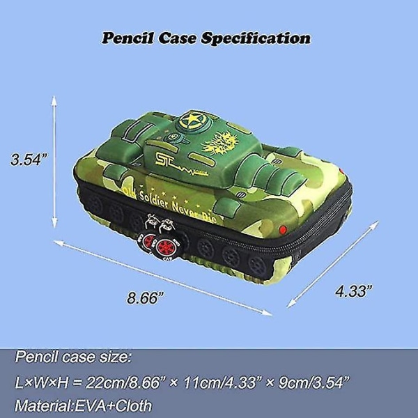 Stor kapacitet EVA Plast Stötsäker Tank Case