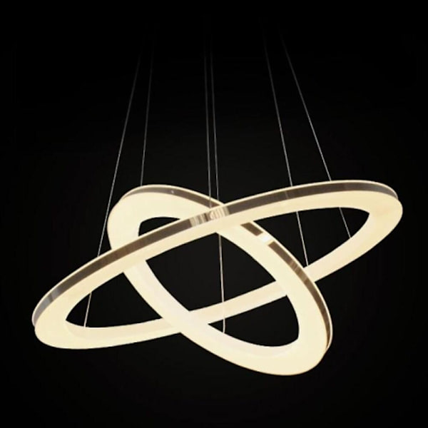 1-lys 40 cm LED Hengelampe Metall Akryl Sirkel Moderne