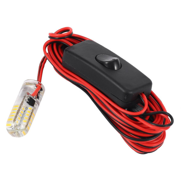 2x Under vatten nattljus 48 LED-lampor Lockar fisk Fiskebelysning 12V Blinkande betelampa Varmvit
