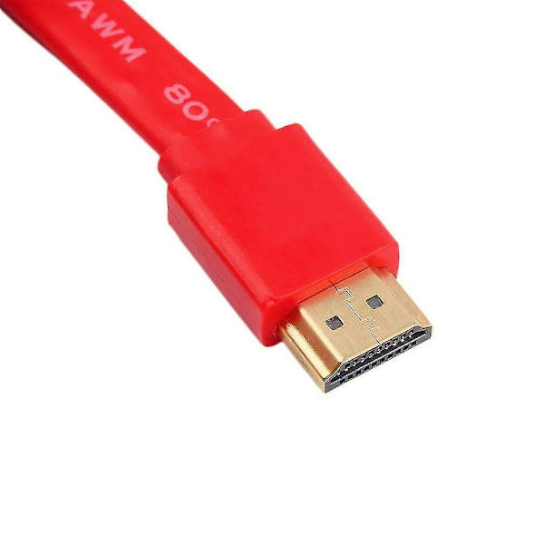 Platt HDMI-kabel för hög hastighet, 3D, DVD, HDTV, 1,5 m