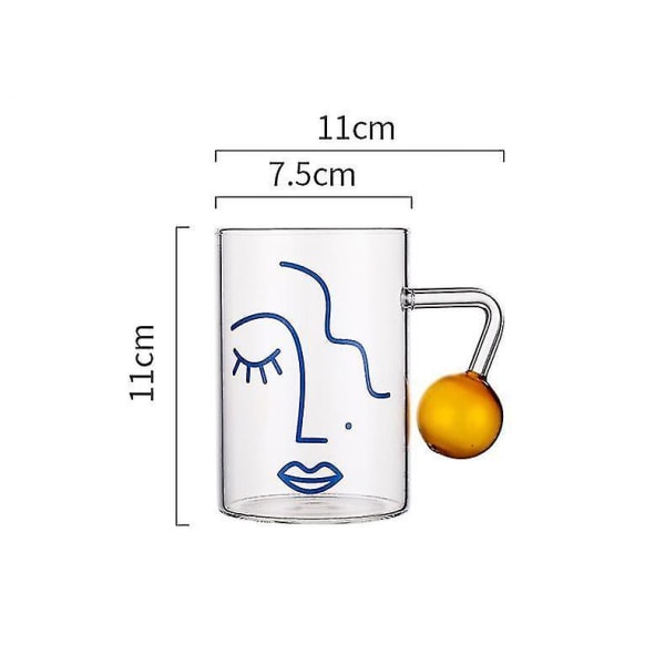 Trykte gjennomsiktige varmebestandige glass til kaffe, te og drikke