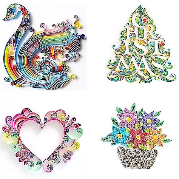 Paper Quilling -setti 20 osaa, DIY-käsintehtyjä käsitöitä, taidetta ja käsitöitä
