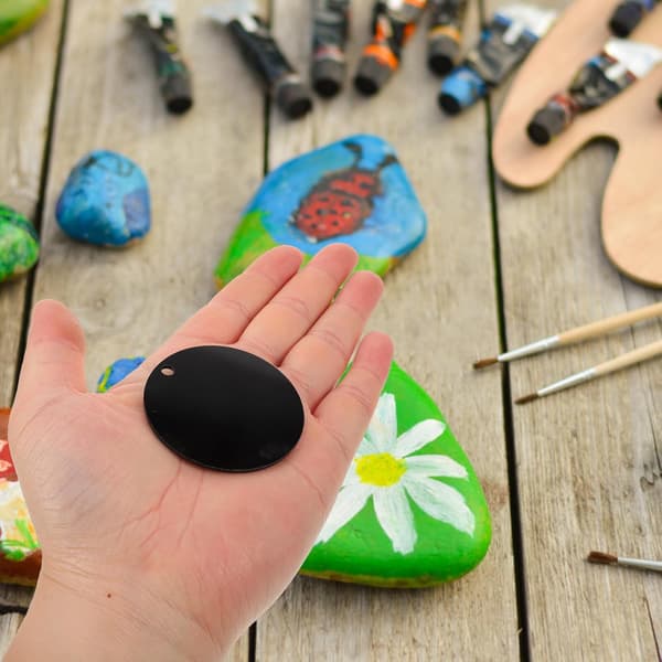 30 stk. sorte akryl nøgleringsemner Mini runde DIY-emner Dobbeltsidede dekorative akrylrunder