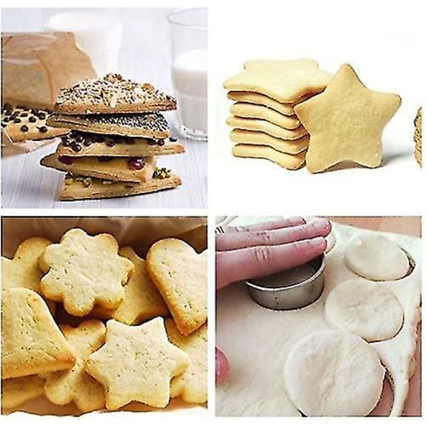 Set med 24 Mini Pepparkaksformar, De 8 Mest Populära Formerna I 3 Olika Storlekar