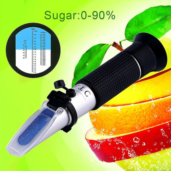 Bærbar 0-32% Brix Vørter Refraktometer Fruktjuice Test