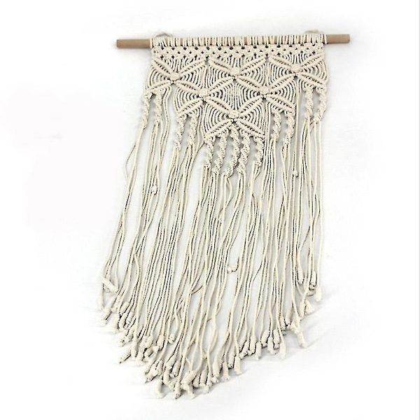 40x70cm Boho-tyyläinen Kudottu Seinävaate Makramee-tapetti Perhoset Beige