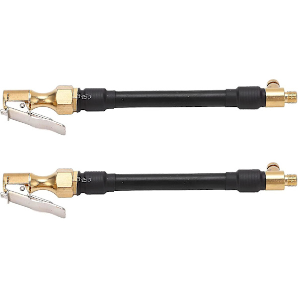 Bil Däckpump Slang Inflator Pump Förlängningsslang Adapter Däckventil Anslutningsslang (svart guld) (1st)