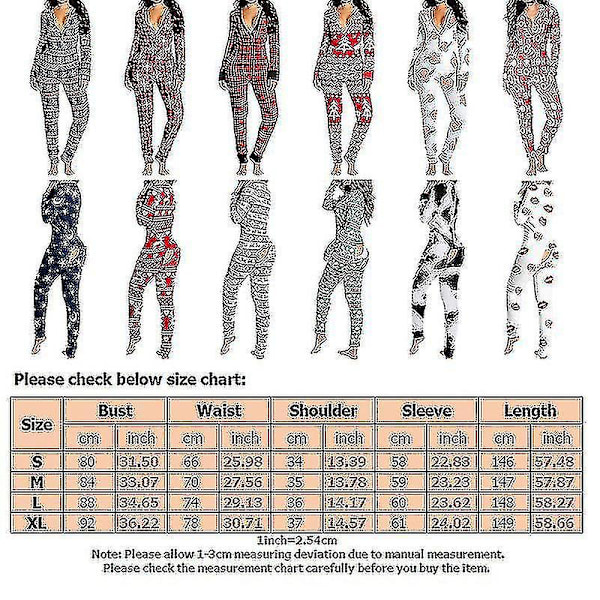 Hywell Kvinder Dyr Pyjamas Jule-Body