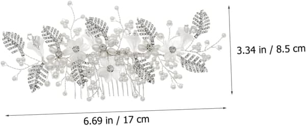 Blomster Hår Sidekam Rhinestone og Aksenter Elegant Brudehårtilbehør