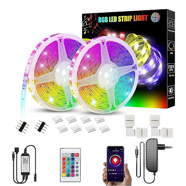 10m LED-nauhavalo Bluetooth-sovelluksen ohjauksella RGB SMD5050