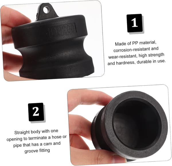 2st Cam Lock Dammskydd PP Plast Camlock Koppling Slangkopplingar för Pumpadapter Cam Lock Elektriska Kopplingar