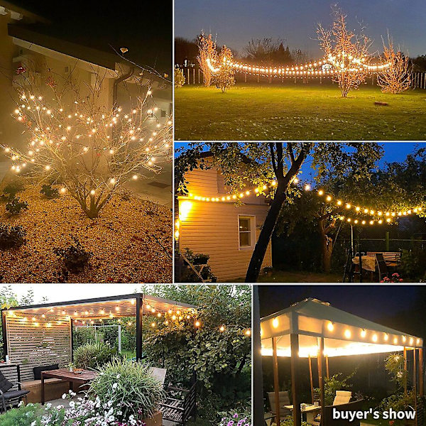 LED-kula Fairy String Lights G40 för utomhus Warm white 10 lights