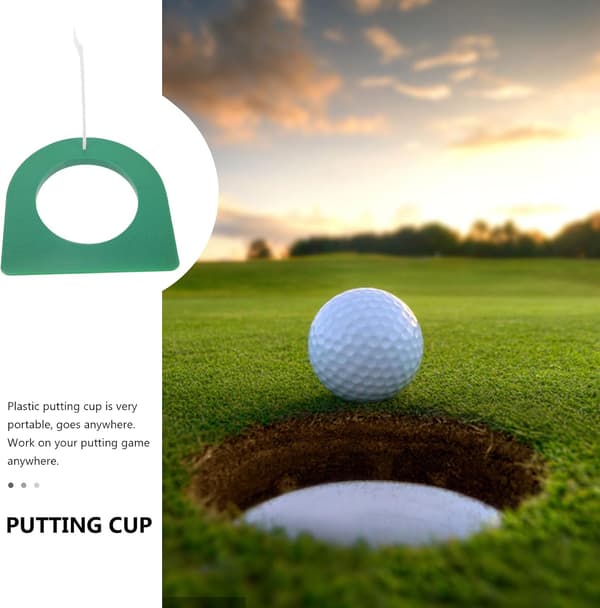 2 sæt golf putting kopper plastik øvelseshuller golftræningshjælp indendørs putting kopper