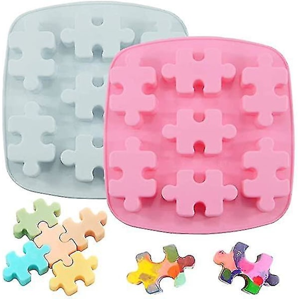 Puslespill Silikon Bakeform DIY Harpiks Ikke-klebende Silikonform