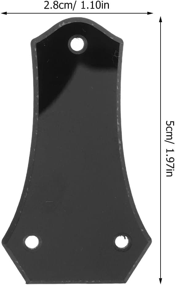3 stk. sorte plastik guitarhalsstangsdæksler med skruer