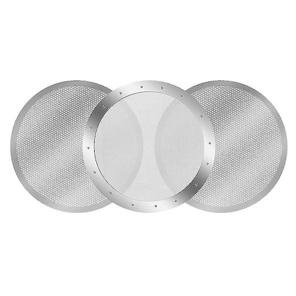 3 Pak Metal Genanvendelige Kaffefiltre Mesh Til Aeropress Kaffe Maskine Espresso Maskine, Sølv