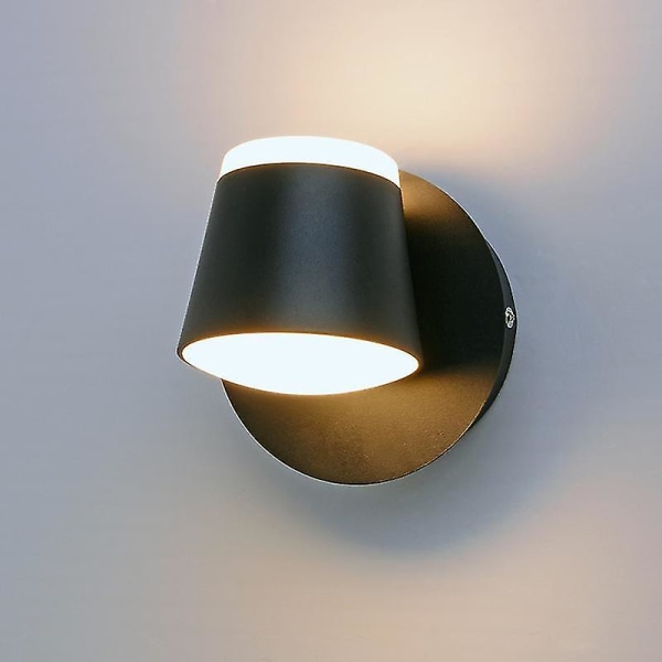 Drejelig væglampe med kontakt - natlampe til soveværelse, stue