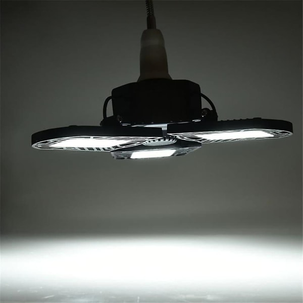 2 stk. Garage Lys E27 Led Lampe Justerbar Deformerbar