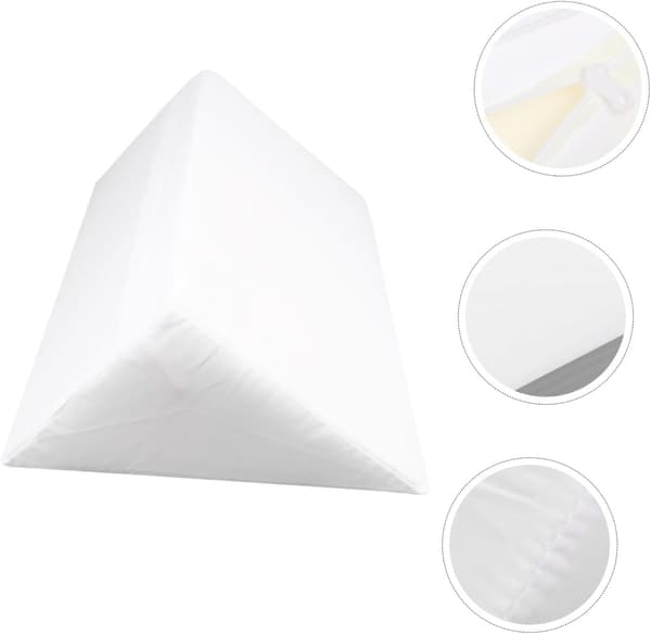 Kilkudde Positioneringskudde 50x25x20cm Vit Triangulär Trycksårsprevention Sovdyna Stöd