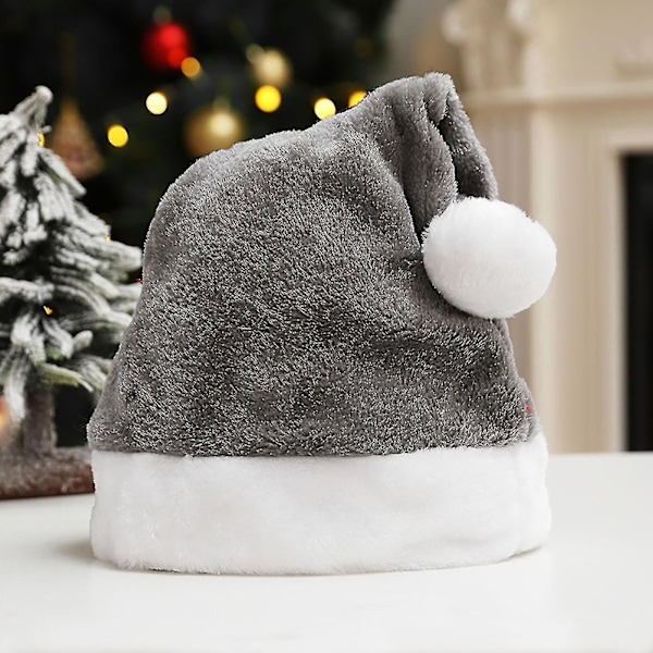 Plush Julehat Blød Behagelig Vibrerende Hat Festival Dekoration M
