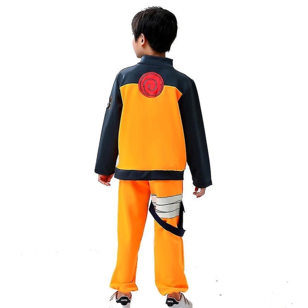 Anime Kostume Uzumaki Jakke+bukser Outfit Sæt 4-10 Børn 6-7 Years