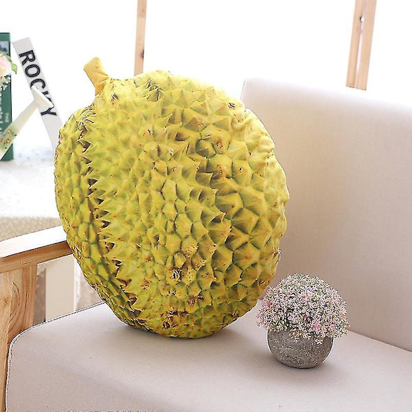 Livsliknande Frukt Plyschleksak Fylld Frukt Ananas Durian Hami Melon Aubergine Morot Dekorativ Leksak Kasta Hami Melon